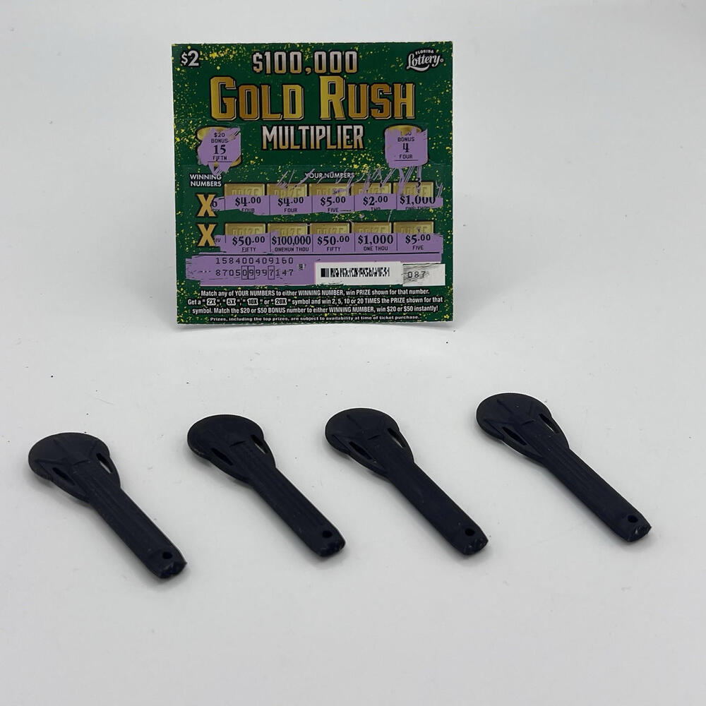 Lottery Ticket Scratcher tool x4 | Arthritis Relief | W/Quarter Ribs | USA Made✅ - Picture 4 of 5